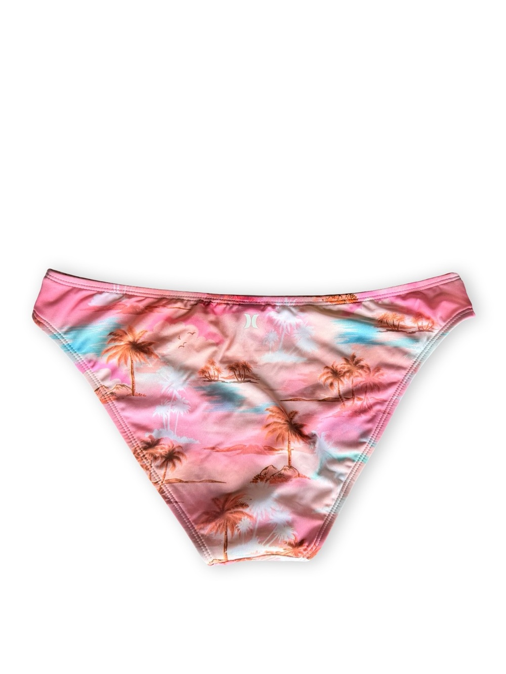 Hurley NWT Festival Pink Palm Tree Print Bikini Bottom Women’s Size Medium - Picture 3 of 3